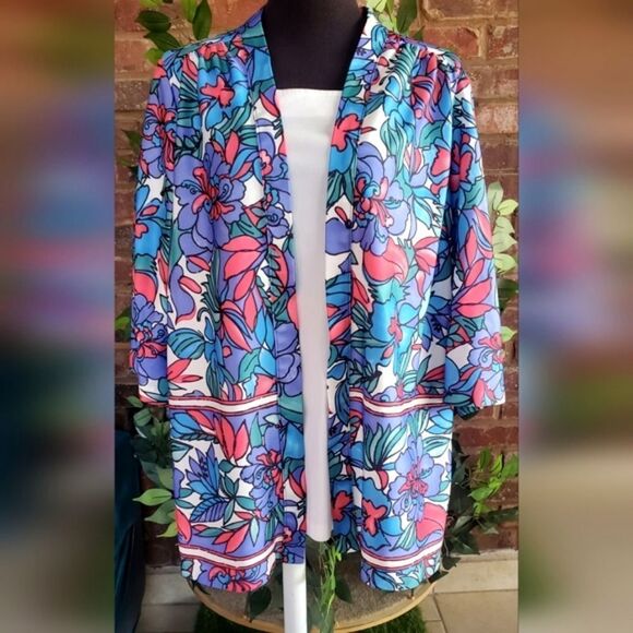 Vintage 2 piece floral jacket - Picture 4 of 11